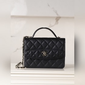 頂級進口原廠皮 所見即所得 Chanel 25c mini雙肩包 黑金 這一季