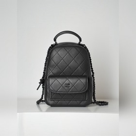 頂級進口原廠皮 所見即所得 Chanel 25c so black mini小