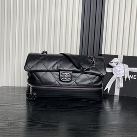 Chanel 中古款Vintage拓層機場包 牛皮質感耐用 底部拉鍊可以随意調整