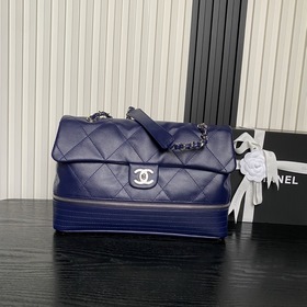 Chanel 中古款Vintage拓層機場包 牛皮質感耐用 底部拉鍊可以随意調整
