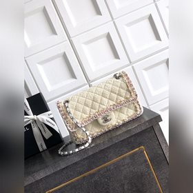 頂級原單 大號25.5cm雙蓋頭CHANEL 25k新款編織 粗花呢handl