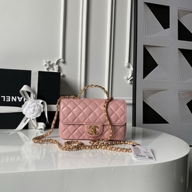 Chanel 25K 碎鑽手柄 口蓋包 AS5813 精緻手柄設計更顯時尚 小羊