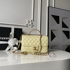 Chanel 25K 碎鑽手柄 口蓋包 AS5814 精緻手柄設計更顯時尚 小羊