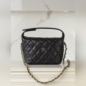 頂級進口原廠皮 所見即所得 Chanel 25c 早春新款 飯盒包 黑金 爆