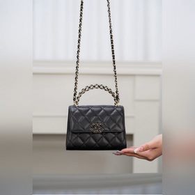頂級進口原廠皮 所見即所得 Chanel 25s 交叉手柄kelly 黑金荔枝