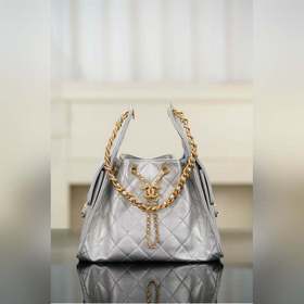 頂級進口原廠皮 所見即所得 Chanel 25s small hobo 抽繩水