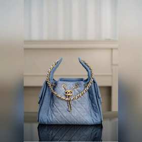頂級進口原廠皮 所見即所得 Chanel 25s small hobo 抽繩水