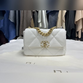 頂級進口原廠皮 所見即所得 Chanel 19bag 白雪公主  正品皮 小