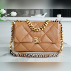 頂級進口原廠皮 所見即所得 CHANEL BAG 中號 焦糖色 方 框 原