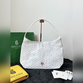 鎮店之寶銷量王 goyard hobo拉鍊托特 白色 紅愛心 w多買的zp回來開