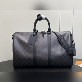 [台灣版]M28403黑灰色 45cm旅行袋 本款 Keepall Bandou