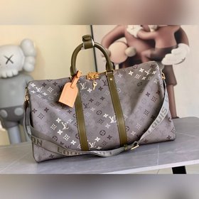 原單  26959 M41416軍綠彩花 LU KEEPALL 50CM 旅行