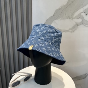 LV路易威登官網同步高版本 新款牛仔漁夫帽 火爆技術升級，洗水牛仔風街頭風十足