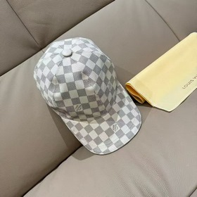 配包裝布袋，LV路易威登經典原單棒球帽，經典老花，1：1開模訂制，原版專櫃PU皮