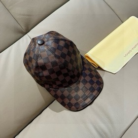 配包裝布袋，LV路易威登經典原單棒球帽，經典老花，1：1開模訂制，原版專櫃PU皮