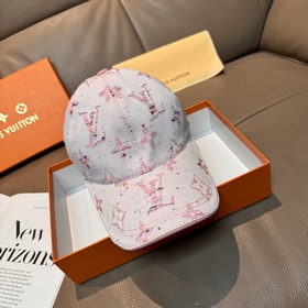 LV(路易威登)新款原單棒球帽，大logo提花，1：1開模訂制，原版牛仔布料，做