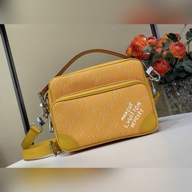 頂級原單複刻獨家實拍 [NIL 郵差手袋] m27232 黃花色，印花 m268