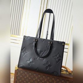 頂級原單 163變碼芯片 原廠小牛皮[ONTHEGO 中號 ]，M45595黑色
