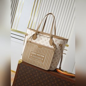 頂級原單 163變碼芯片 頭層牛皮，型號：M25665 雙面購物袋]這款雙面設計