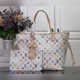 頂級原單[NEVERFULL 中號手袋] m27787 白彩，村上隆 本款 N