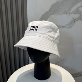 [Miumiu缪缪]新款訂單款刺繡漁夫帽 大牌款超好搭配，趕緊入手！