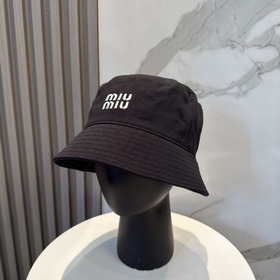 [Miumiu缪缪]新款訂單款刺繡漁夫帽 大牌款超好搭配，趕緊入手！