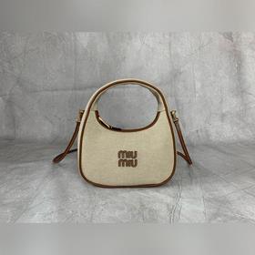 5BC125 布配皮 MiuMiu新品 對版新品帆布 MiuWaner帆布面料搭