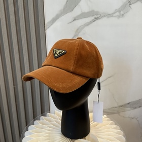 新款[PRADA 普拉達]爆款金标貂絨高端棒球帽 ，歐美重工手法，曰韓潮流，時尚