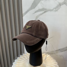 新款[PRADA 普拉達]爆款金标貂絨高端棒球帽 ，歐美重工手法，曰韓潮流，時尚