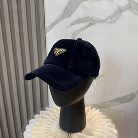 新款[PRADA 普拉達]爆款金标貂絨高端棒球帽 ，歐美重工手法，曰韓潮流，時尚