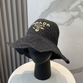 普拉達Prada新款拉菲草帽，純手工鈎織，産量極少，重工打造，專櫃同款，頭圍57