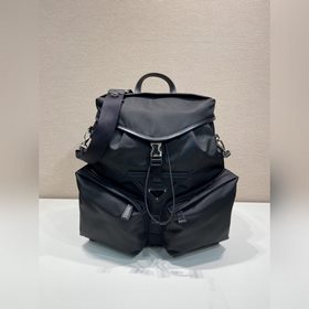 新款走秀款 2VZ108肩背，肩包 這款走秀款雙肩背包采用進口尼龍面料，小牛皮和