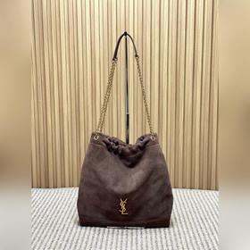 咖啡色 YSL jamie新款 慵懶松弛感拉滿，精緻的YSL logo 超高工藝
