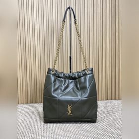 墨綠 YSL jamie新款 慵懶松弛感拉滿，精緻的YSL logo 高級的羊皮