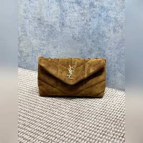 Saint Laurent Paris 磨砂反絨皮 可雙折後單肩 绗縫小羊皮包色