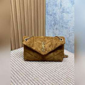 Saint Laurent Paris 磨砂反絨皮 可雙折後單肩 绗縫小羊皮包色