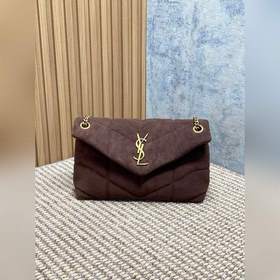 Saint Laurent Paris 磨砂反絨皮 可雙折後單肩 绗縫小羊皮包色