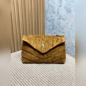 Saint Laurent Paris 磨砂反絨皮 可雙折後單肩 绗縫小羊皮包色