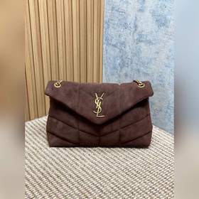 Saint Laurent Paris 磨砂反絨皮 可雙折後單肩 绗縫小羊皮包色