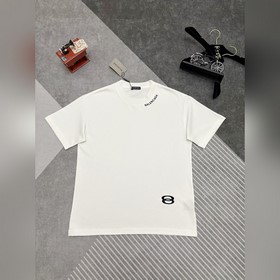 BALENCIAGA 巴黎世家頂級刺繡雙紗棉質短袖T恤 [BALENCIAGA王