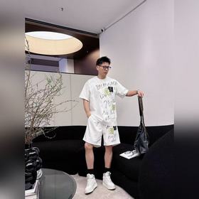 巴黎世家* 26ss 春夏 短袖套裝 微寬松版型 品牌經典LOGO 工藝精緻 1
