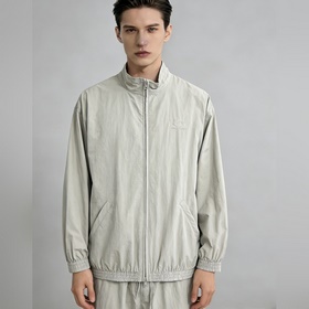 Balenciaga 春季新款短袖 巴黎世家立領套裝，純棉長袖長褲套裝，上身效果