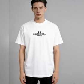 Balenciagga 巴黎世家 春季新款短袖 純棉圓領短袖T恤，純棉T恤、上身