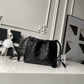 Chanel 26S福袋包 A這隻抽繩福袋真的殺瘋了經典菱格+金色金屬 雙 C