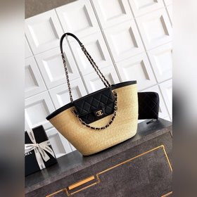 出口産品 頂級品質！大號尺碼 CHANEL 26C最新編織菜藍子購物包，手工編