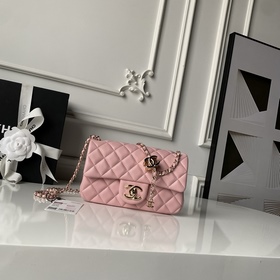 淺金Chanel 26C 絕美雙C扣 CF系列 AS5759 小羊皮配淺金金屬