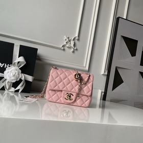 淺金Chanel 26C絕美雙C扣 CF系列 AS5758 小羊皮配淺金金屬 鍊