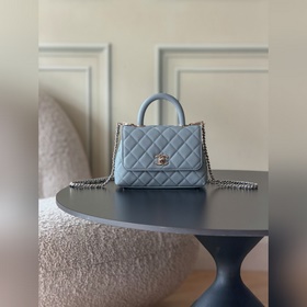 CHANEL新品26c COCOHANDLE 小號手提COCO 淺藍 專櫃貨售