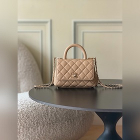 CHANEL新品26c COCOHANDLE 小號手提COCO 杏色 專櫃貨售