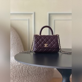 CHANEL新品26c COCOHANDLE 小號手提COCO 酒紅 專櫃貨售